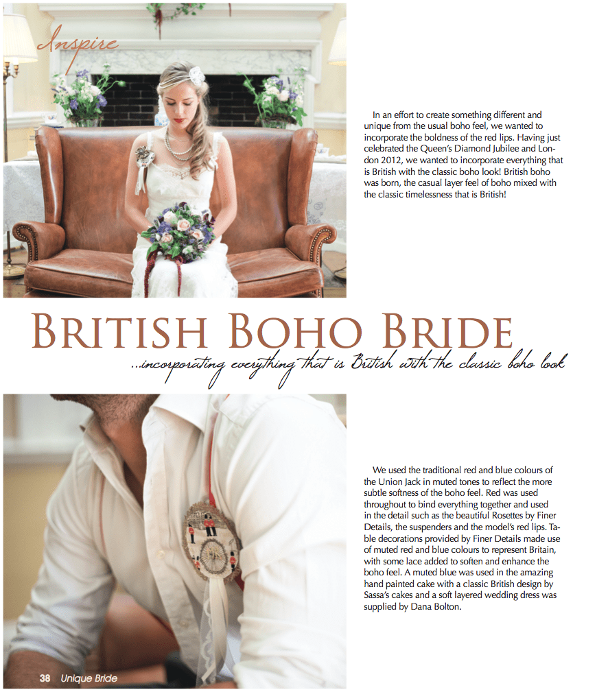 April 2013_Unique Bride magazine, Published,tatum reid photography tatum reid photography, boho creative shoot, british bride, norfolk wedding photography