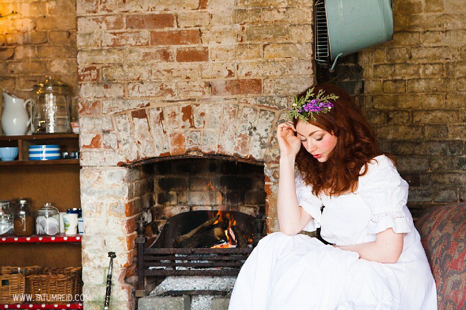 Bohemian bride, boho bride, floral headwear for brides, outdoor wedding, Norfolk, Norwich, Tatum Reid (19)