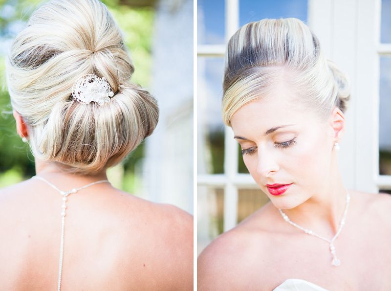 Wedding accessories, outside bridal shoot, bride with dog, bassett hound, red lips, vintage looks (27)