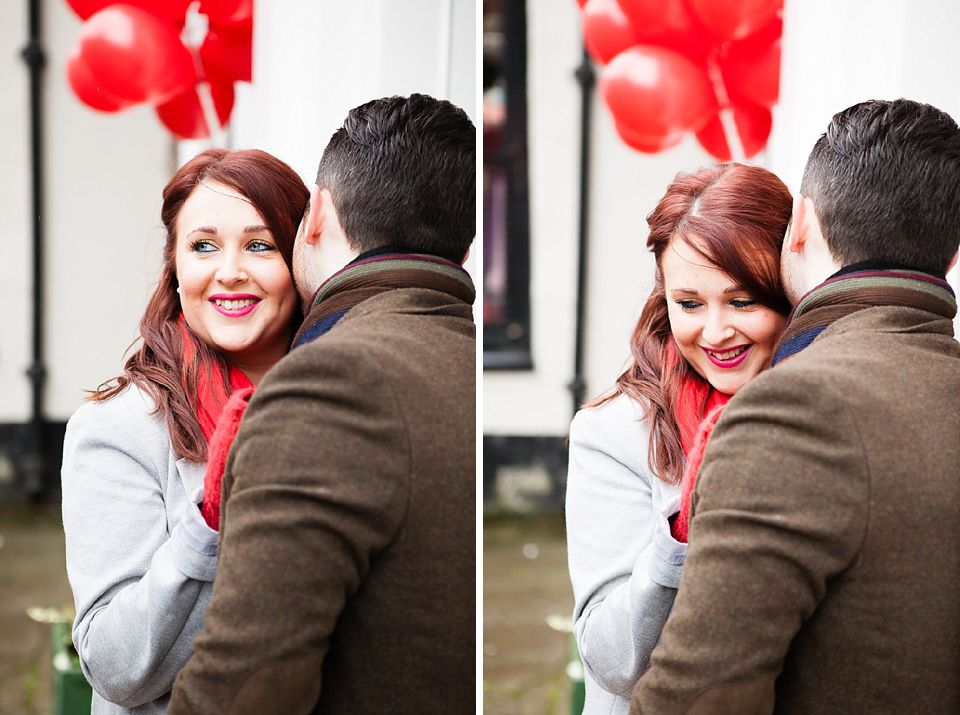 Norwich engagement couple shoot_Red balloons_vintage bike_red theme_tatum reid photography (12)