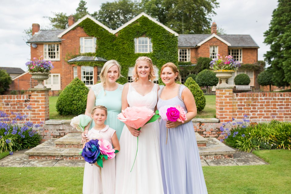 Garden Barn Suffolk wedding photography_tatum reid_blush pink bride_pastel dresses, multicolour, diy wedding decor_succulents_paper flowers_garden games_newmarket (36)