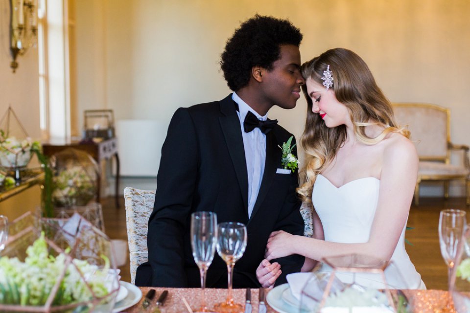 Narborough hall wedding venue_Norfolk_simplistic white and gold_tatum reid photography_mixed race wedding_feathers_classic_vintage hairpin (4)