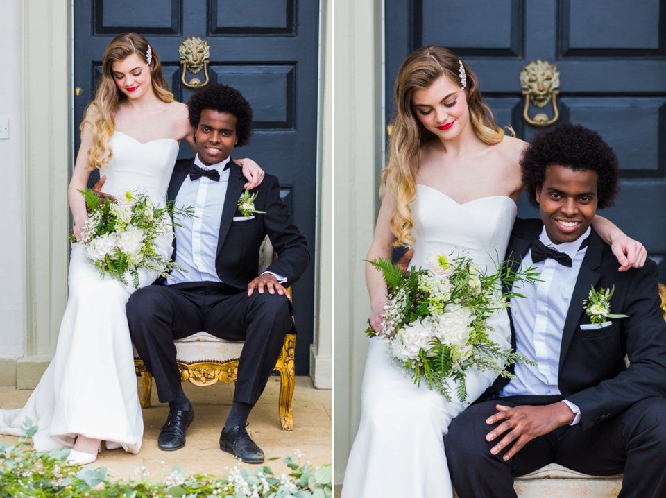 Narborough hall wedding venue_Norfolk_simplistic white and gold_tatum reid photography_mixed race wedding_feathers_classic_vintage hairpin (2)