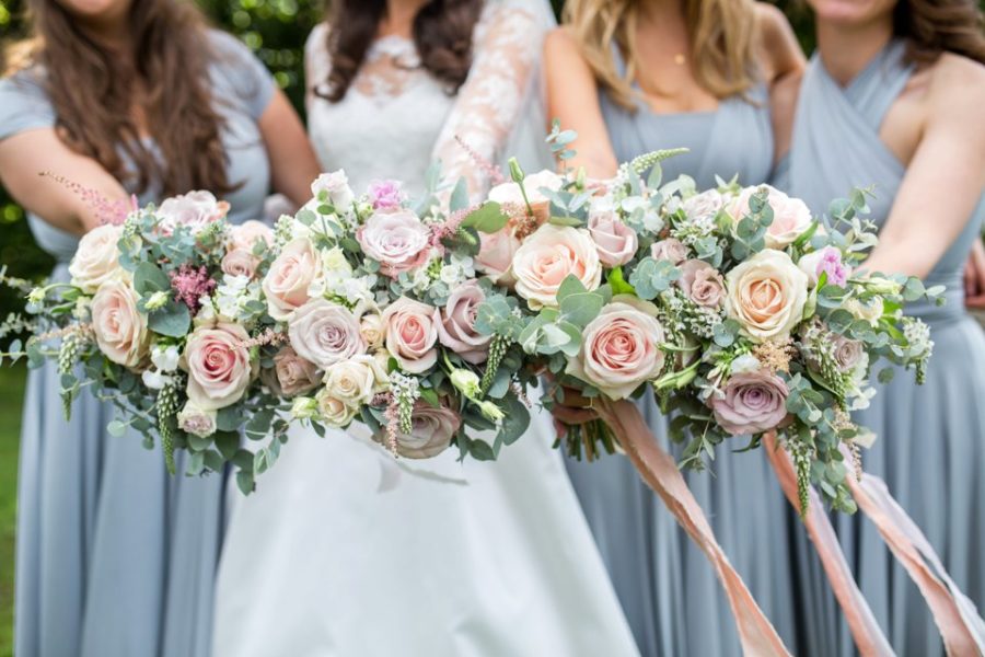 Soft grey and blue tones_bridesmaids dresses_suzanne neville gown_north norfolk wedding photographer_white calligraphy_tatum reid_celia and tom (7)