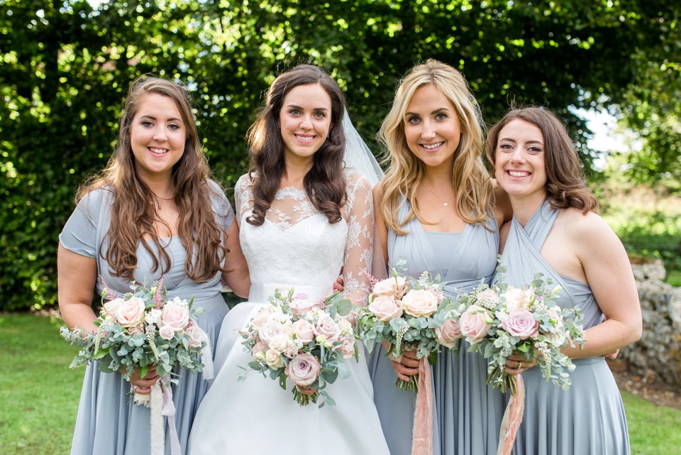 Soft grey and blue tones_bridesmaids dresses_suzanne neville gown_north norfolk wedding photographer_white calligraphy_tatum reid_celia and tom (6)