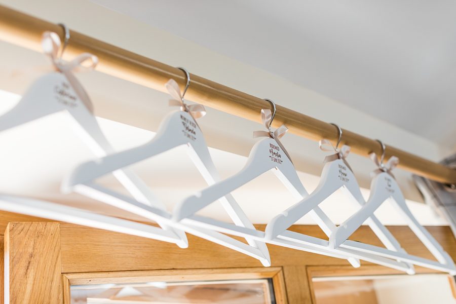 Southwood Hall wedding wedding dress hangers