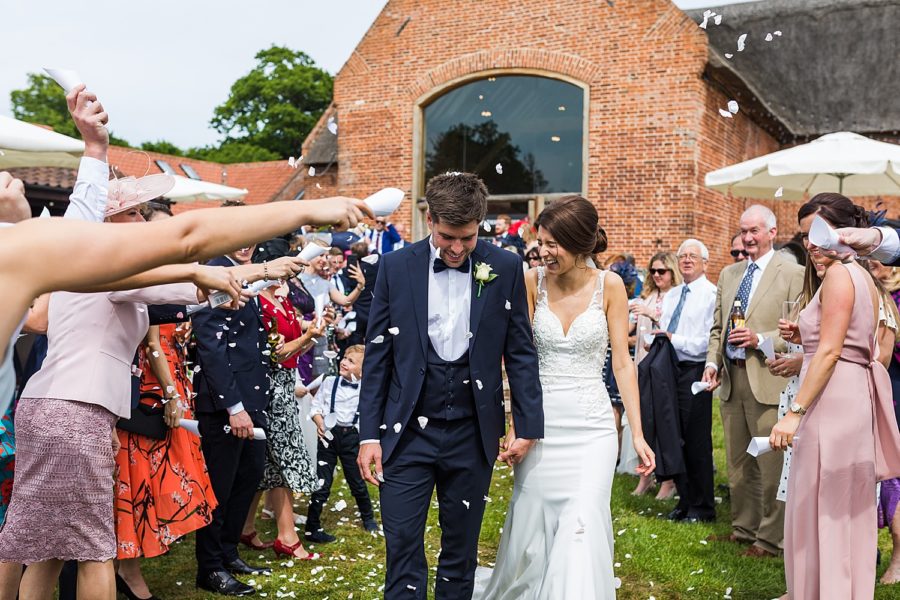 Southwood Hall wedding bride and groom confetti