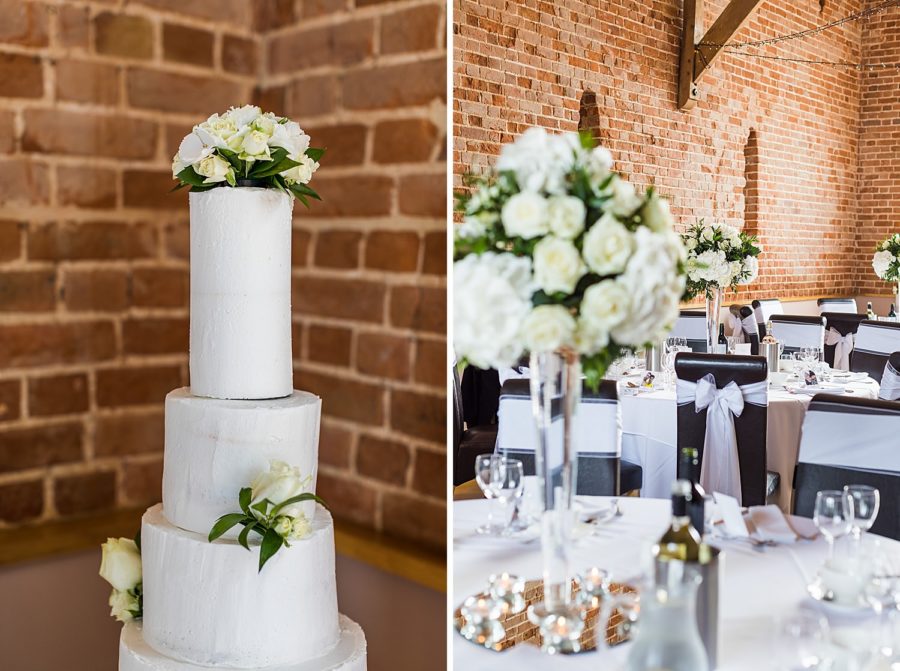 Southwood Hall white wedding cake