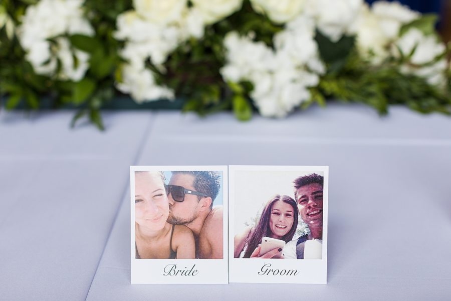 Southwood Hall wedding place card names for bride and groom